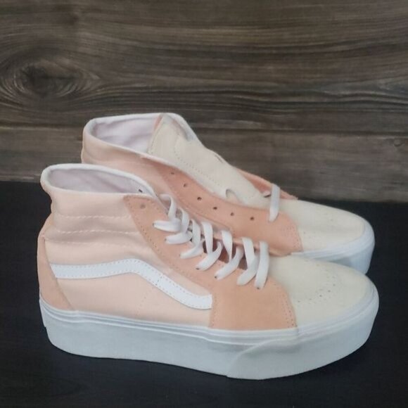 New Vans Sk8 Hi Peach Pink High Tops Platform Sneakers Skater Festival Girly - Picture 5 of 10